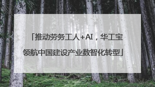 推动劳务工人+AI，华工宝领航中国建设产业数智化转型