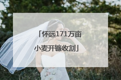 怀远171万亩小麦开镰收割