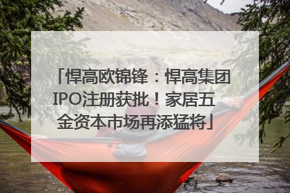 悍高欧锦锋：悍高集团IPO注册获批！家居五金资本市场再添猛将