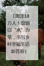 惠泽18万人！盘锦以“水”为笔，书写乡村幸福生活新答卷