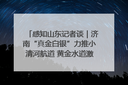 感知山东记者谈｜济南“真金白银”力推小清河航道 黄金水道激活区域经济新动能