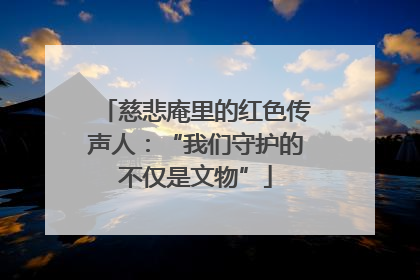 慈悲庵里的红色传声人：“我们守护的不仅是文物”