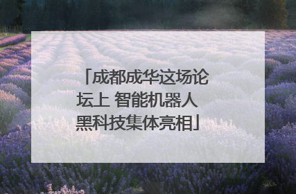 成都成华这场论坛上 智能机器人黑科技集体亮相
