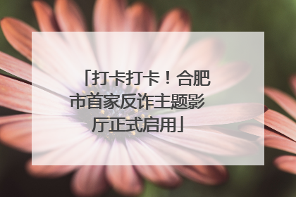 打卡打卡！合肥市首家反诈主题影厅正式启用