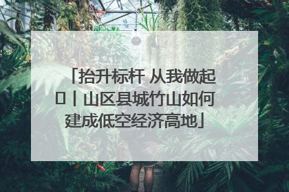 抬升标杆 从我做起⑭丨山区县城竹山如何建成低空经济高地