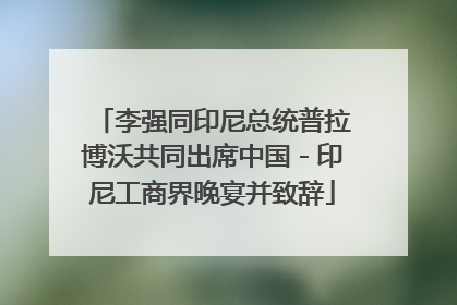 李强同印尼总统普拉博沃共同出席中国－印尼工商界晚宴并致辞