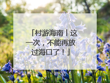 村游海南丨这一次，不能再放过海口了！