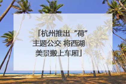 杭州推出“荷”主题公交 将西湖美景搬上车厢