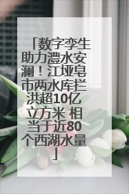 数字孪生助力澧水安澜！江垭皂市两水库拦洪超10亿立方米 相当于近80个西湖水量
