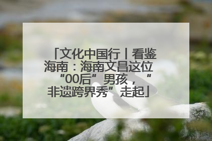文化中国行丨看鉴海南：海南文昌这位“00后”男孩，“非遗跨界秀”走起