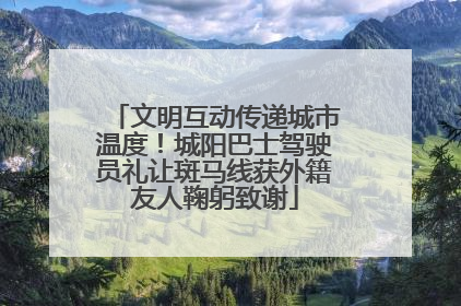 文明互动传递城市温度！城阳巴士驾驶员礼让斑马线获外籍友人鞠躬致谢
