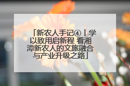 新农人手记④丨学以致用启新程 看湘潭新农人的文旅融合与产业升级之路