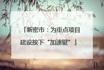 新密市：为重点项目建设按下“加速键”