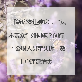 新房变违建房，“法不责众”如何破？闵行：公职人员带头拆，数十户违建清零
