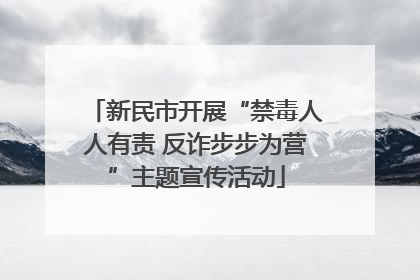 新民市开展“禁毒人人有责 反诈步步为营”主题宣传活动