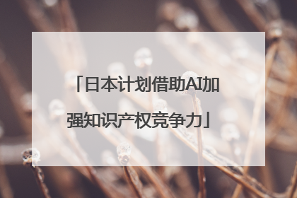 日本计划借助AI加强知识产权竞争力