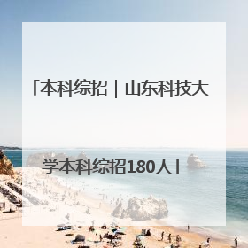 本科综招｜山东科技大学本科综招180人