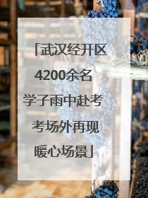 武汉经开区4200余名学子雨中赴考 考场外再现暖心场景