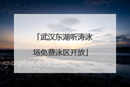 武汉东湖听涛泳场免费泳区开放