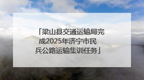 梁山县交通运输局完成2025年济宁市民兵公路运输集训任务