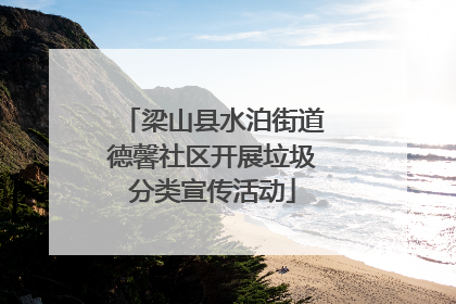 梁山县水泊街道德馨社区开展垃圾分类宣传活动