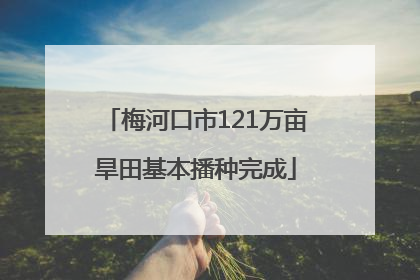 梅河口市121万亩旱田基本播种完成
