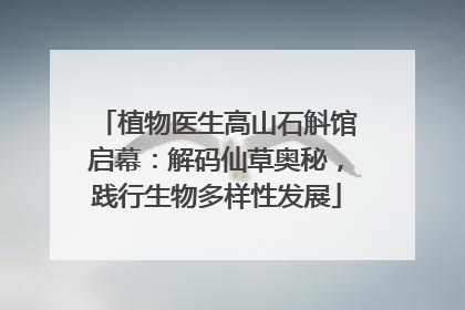 植物医生高山石斛馆启幕：解码仙草奥秘，践行生物多样性发展