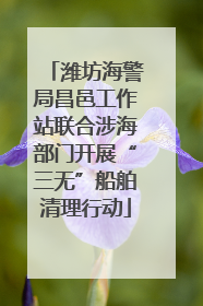 潍坊海警局昌邑工作站联合涉海部门开展“三无”船舶清理行动
