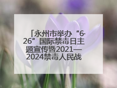 永州市举办“6·26”国际禁毒日主题宣传暨2021—2024禁毒人民战争成果展活动