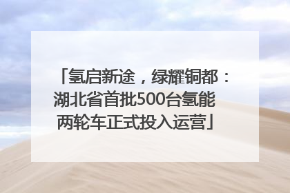 氢启新途，绿耀铜都：湖北省首批500台氢能两轮车正式投入运营