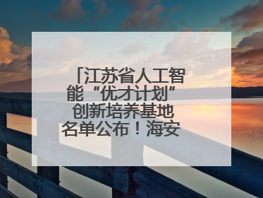 江苏省人工智能“优才计划” 创新培养基地名单公布！海安高级中学入选