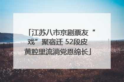江苏八市京剧票友“戏”聚宿迁 52段皮黄腔里流淌党恩绵长