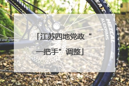 江苏四地党政“一把手”调整