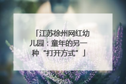 江苏徐州网红幼儿园：童年的另一种“打开方式”