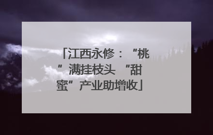 江西永修：“桃”满挂枝头 “甜蜜”产业助增收