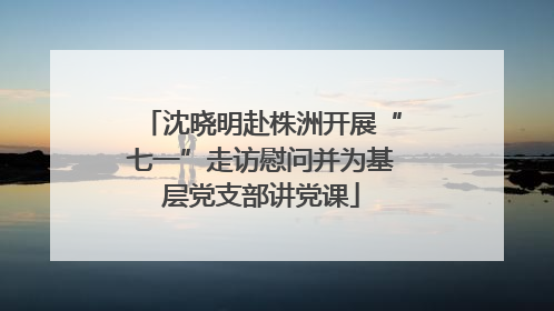 沈晓明赴株洲开展“七一”走访慰问并为基层党支部讲党课