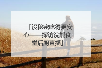 没秘密吃得更安心——探访浣熊食堂后厨直播