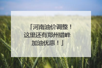 河南油价调整！这里还有郑州错峰加油优惠！