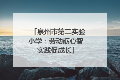 泉州市第二实验小学：劳动砺心智实践促成长