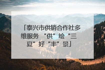 泰兴市供销合作社多维服务 “供”绘“三夏”好“丰”景
