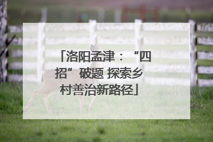 洛阳孟津：“四招”破题 探索乡村善治新路径