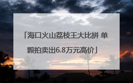 海口火山荔枝王大比拼 单颗拍卖出6.8万元高价