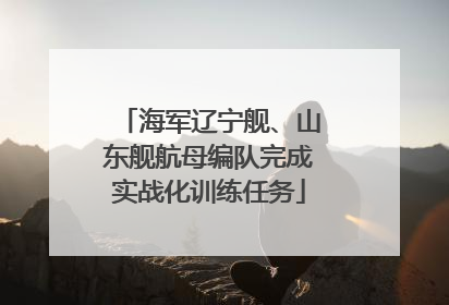 海军辽宁舰、山东舰航母编队完成实战化训练任务