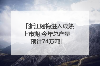 浙江杨梅进入成熟上市期 今年总产量预计74万吨