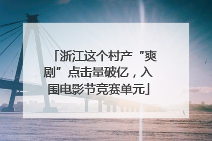 浙江这个村产“爽剧”点击量破亿，入围电影节竞赛单元