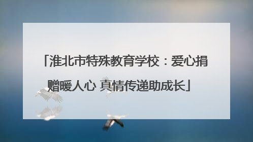 淮北市特殊教育学校：爱心捐赠暖人心 真情传递助成长