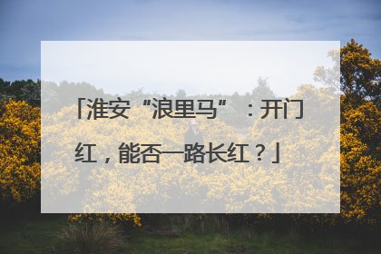 淮安“浪里马”：开门红，能否一路长红？
