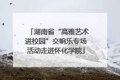 湖南省“高雅艺术进校园”交响乐专场活动走进怀化学院