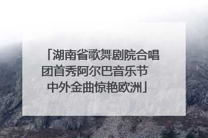 湖南省歌舞剧院合唱团首秀阿尔巴音乐节 中外金曲惊艳欧洲