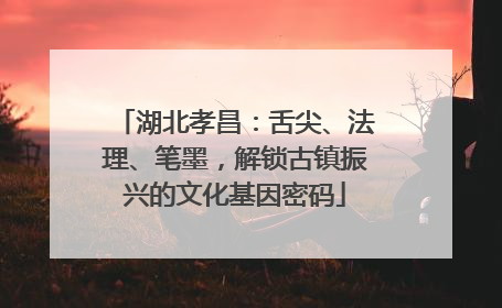 湖北孝昌：舌尖、法理、笔墨，解锁古镇振兴的文化基因密码